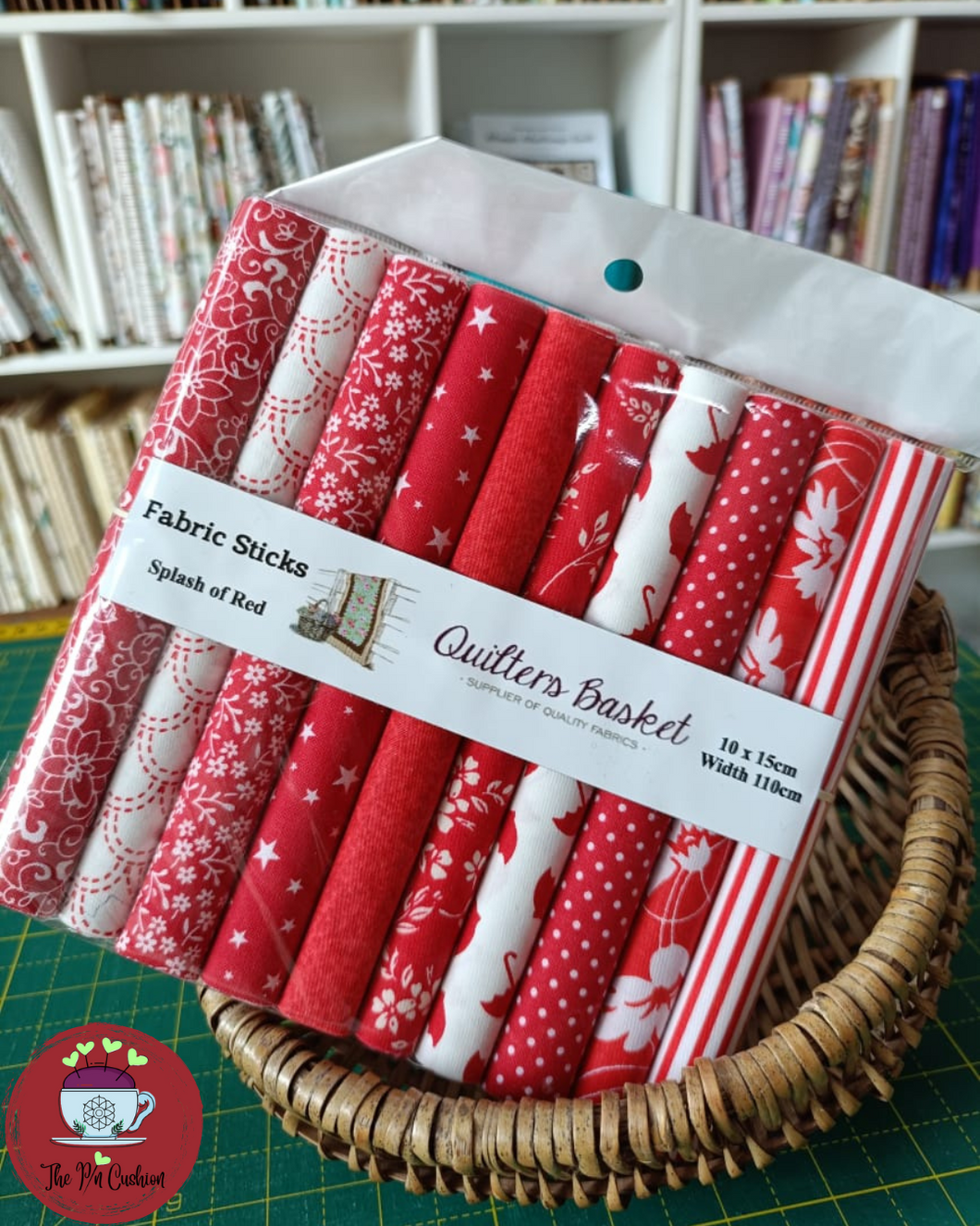 Splash Of Red Fabric Sticks