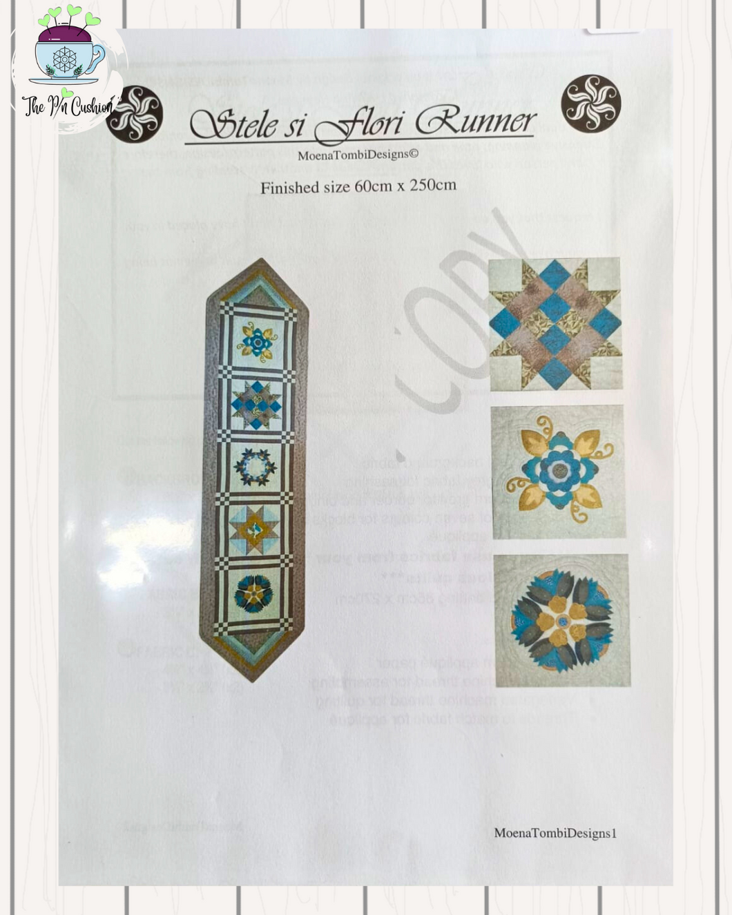 Stele si Flori Table Runner Pattern