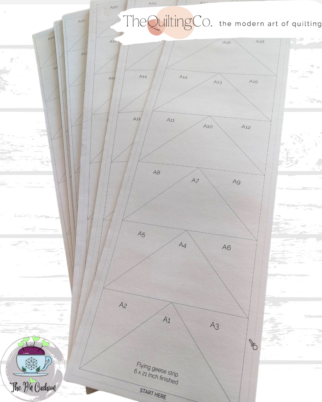 The Quilting Co. Paper Foundation Piecing Papers – Flying Geese Strips