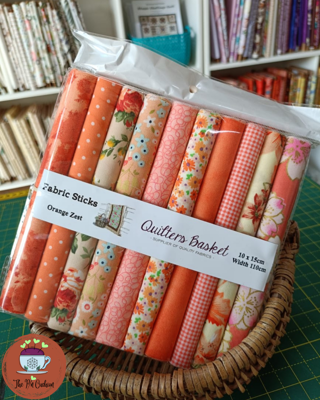 Orange Zest Fabric Sticks