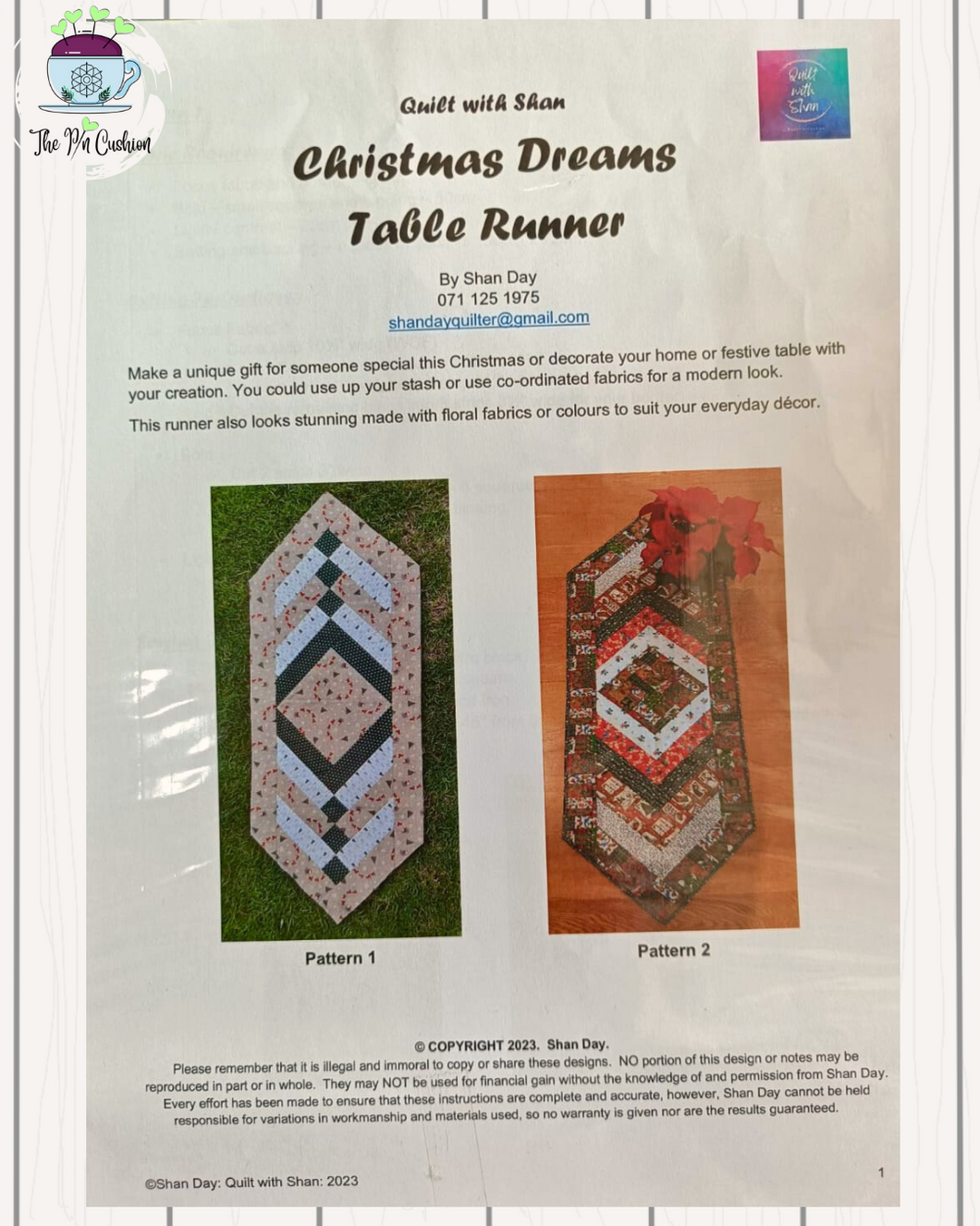 Christmas Dreams Table Runner Pattern