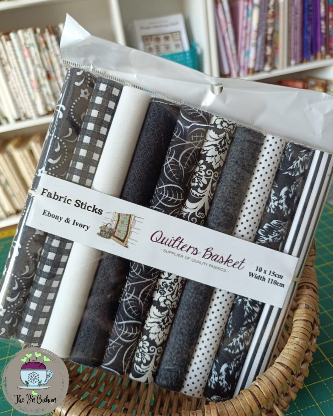 Ebony & Ivory Fabric Sticks