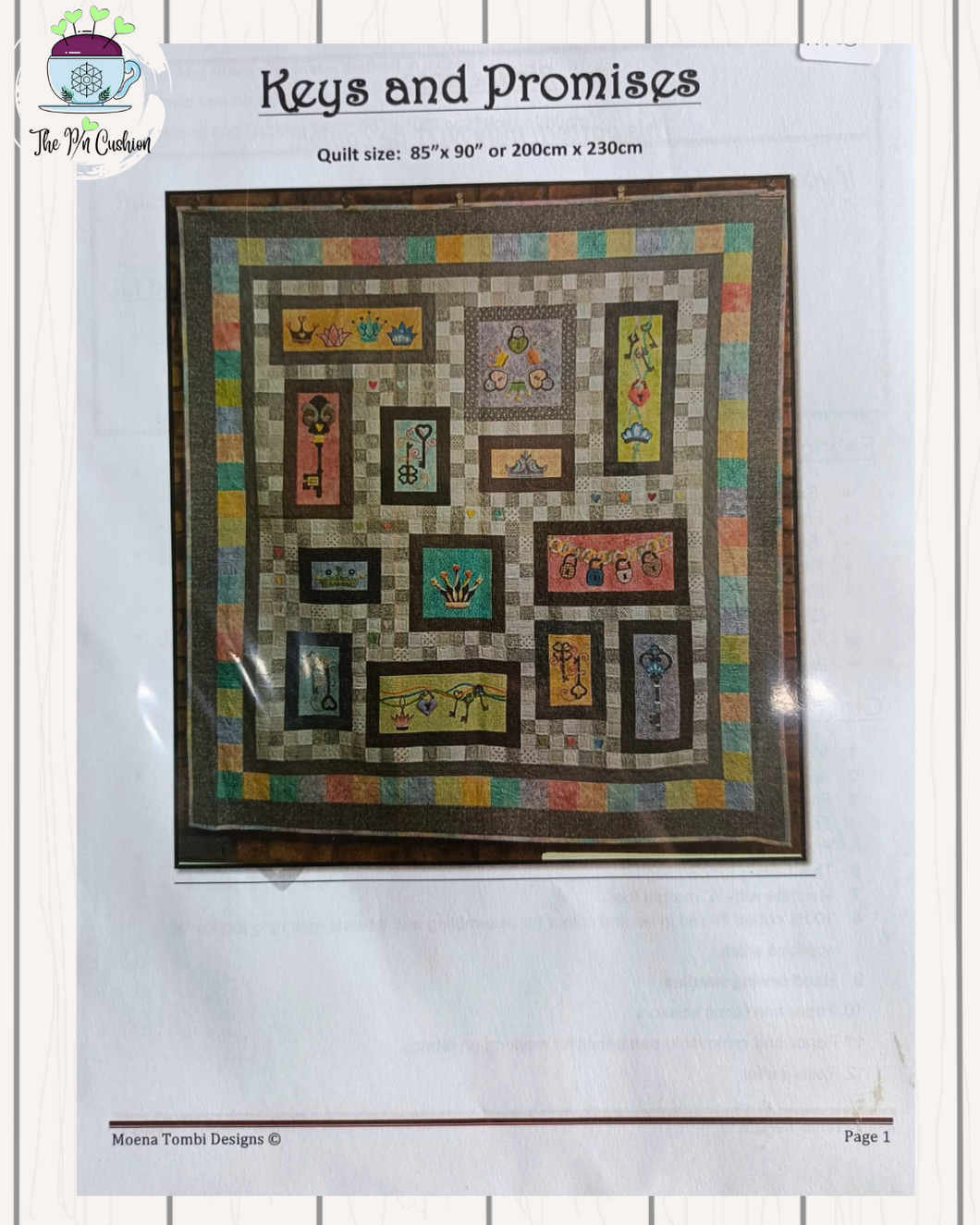 Keys and Promises Quilt Pattern