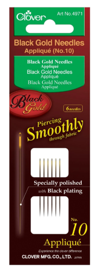 Clover Black Gold Hand Sewing Needles (Applique/Sharps)