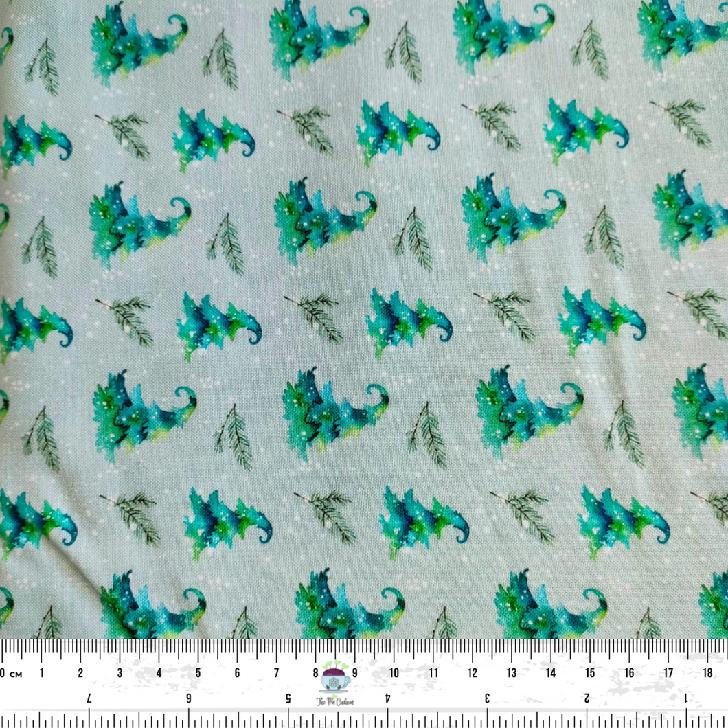 Curly Christmas Tree - Christmas Fabric